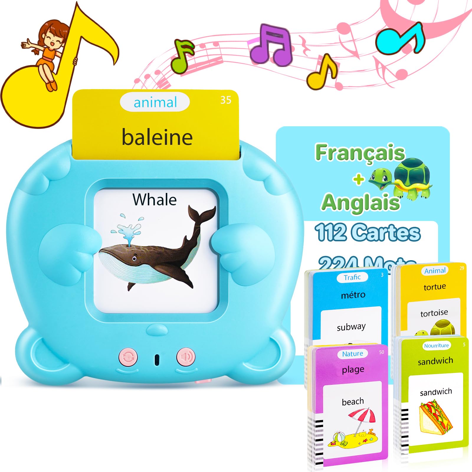 Amazon.com: French English Bilingual Talking Flash Cards for